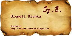 Szemeti Bianka névjegykártya